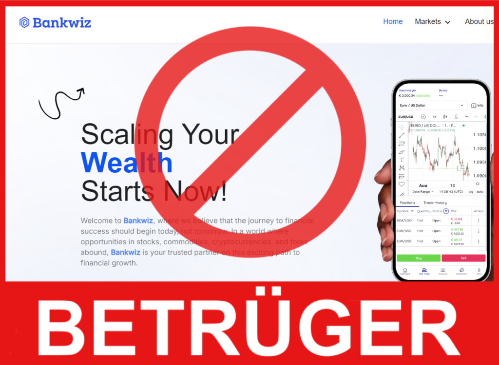 Bankwiz VorderseiteBildschirm