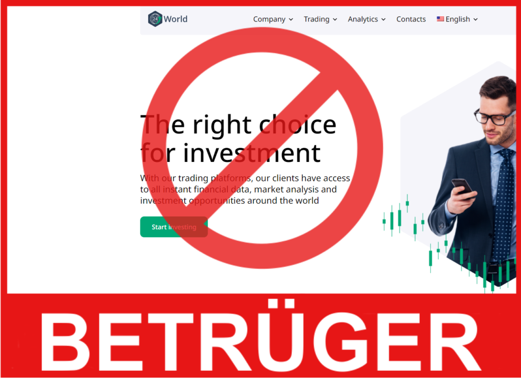 Invest24world VorderseiteBildschirm