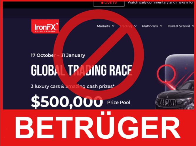 IronFX лицевая сторона
