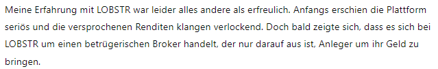 LOBSTR 1Bildschirm
