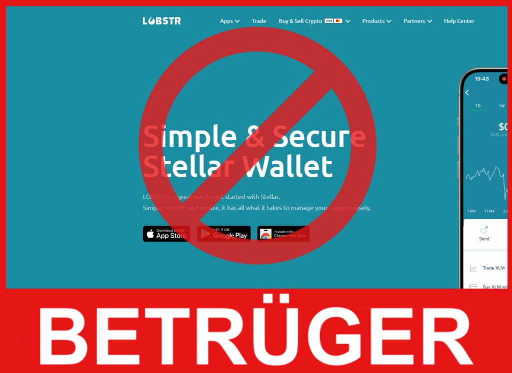 LOBSTR VorderseiteBildschirm