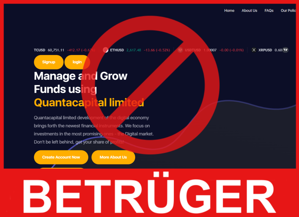 Quantacapital VorderseiteBildschirm