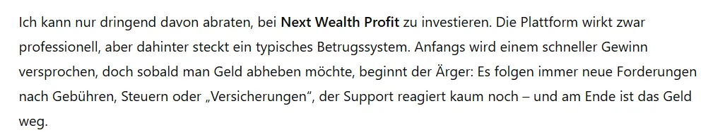 Next Wealth Profit Screen 3