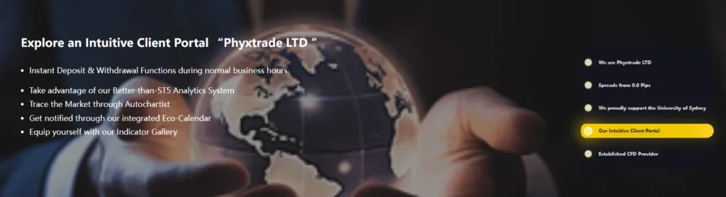 Phyxtrade Screen 2